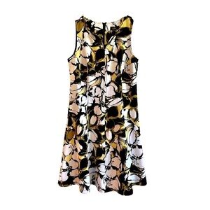 I LE NEW YORK, NWOT, SLEEVELESS DRESS IN WHITE, YELLOW & BLACK. SIZE 6